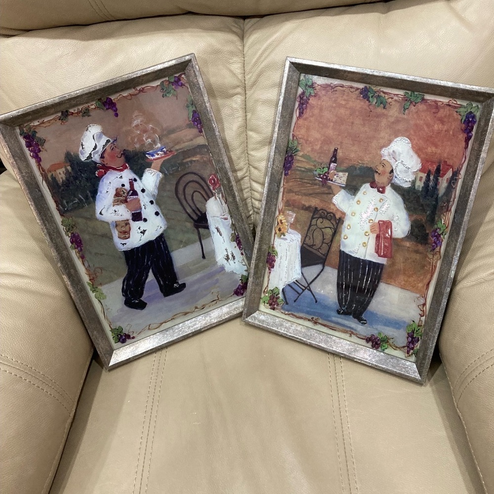 Bundle of 2 Chef/Waiter Pictures